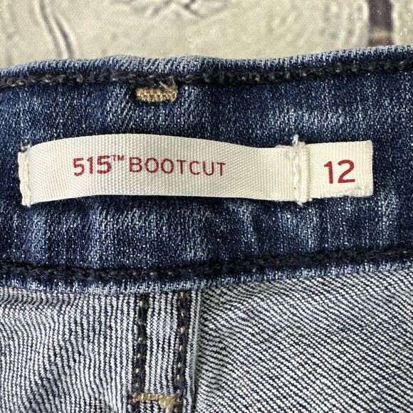 Levis 515 Jeans Womens 12 Blue Boot Cut Medium Wash Denim Stretch - Picture 8 of 11
